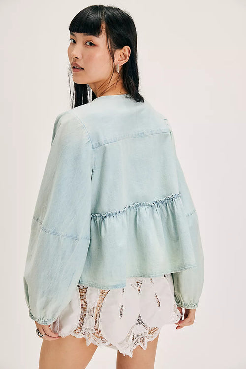 Denim Brunch Babe Blouse