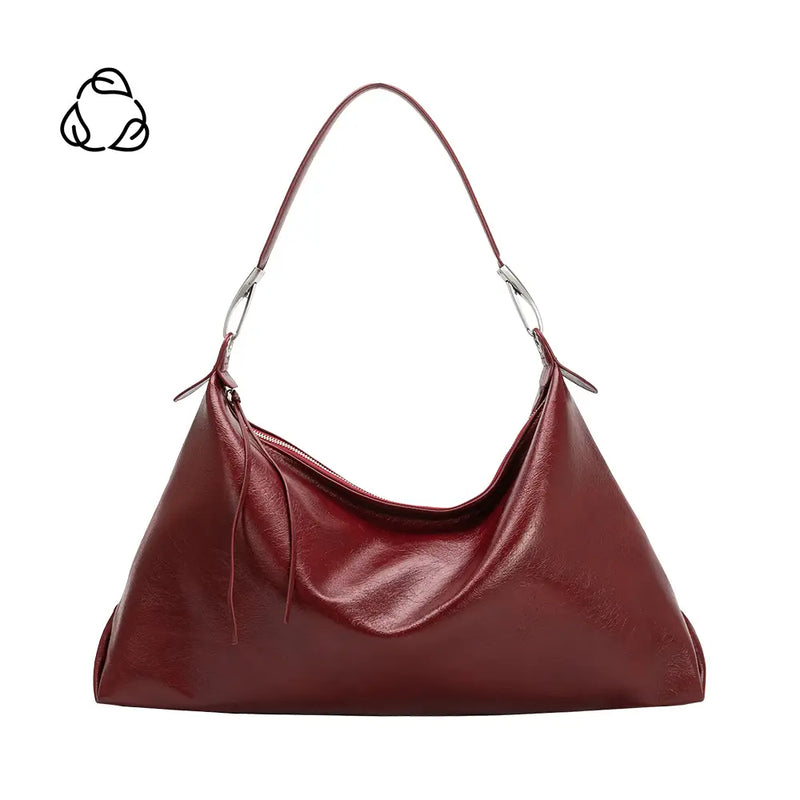 Charlie Recycled Vegan Shoulder Bag (Cranberry)