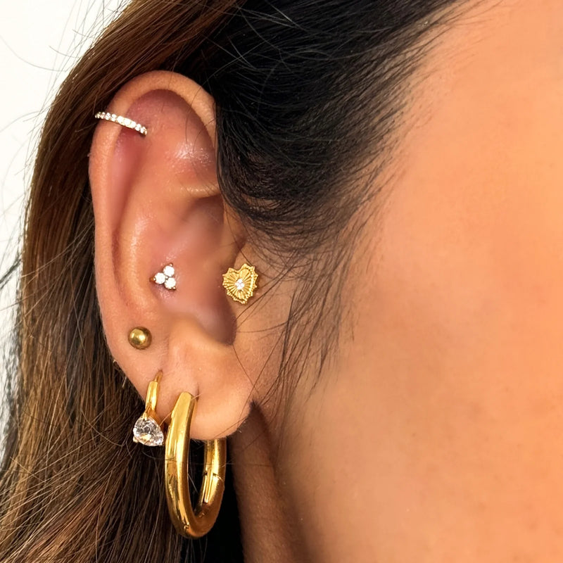 Sabina Triple Stone Cartilage Earring