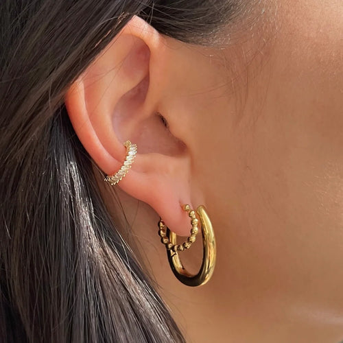 Lamora Beaded Hoop Earrings