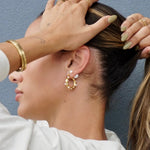 Nicoletta Pearl Hoop Earrings