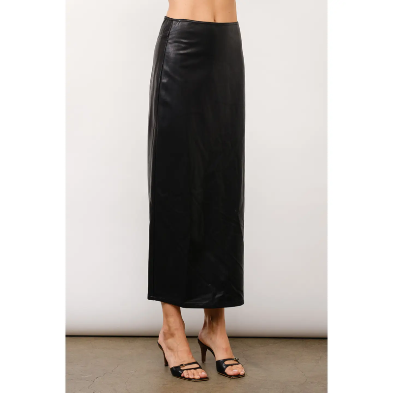 Julieta Leather Maxi Skirt