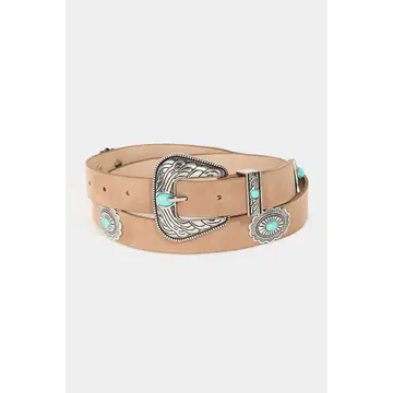 Floral Concho Disc Fashion Belt