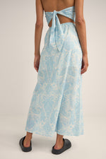 Jean Paisley Maxi Skirt